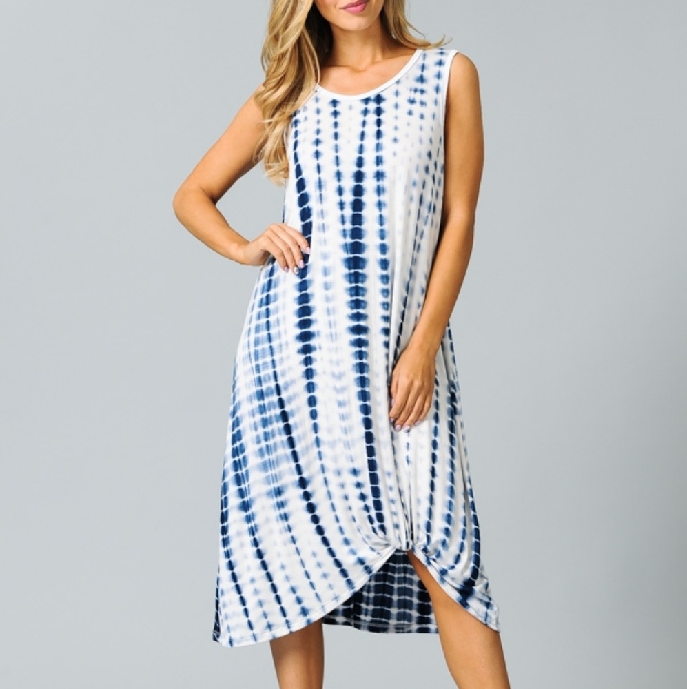 Tie dye knot dress